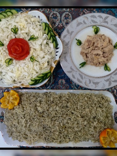عکسی از دستور شوید پلو با ماهی تن😋