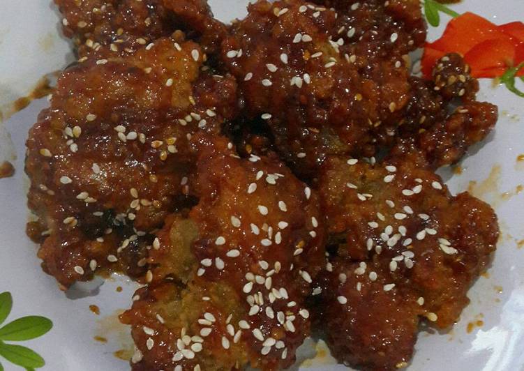 Honey Spicy Chicken ala Korea (Manis Pedes Asin Yummyyy)