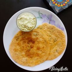 A picture of Foxnuts Dosa / Makhana Dosa.