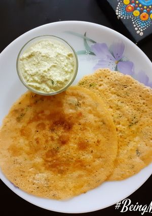A picture of Foxnuts Dosa / Makhana Dosa.
