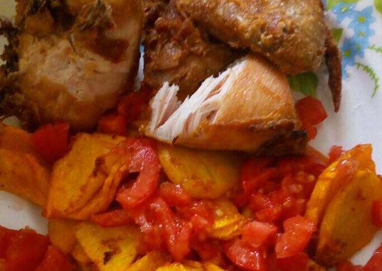 Recipe of Perfect Baked chicken n bhajia