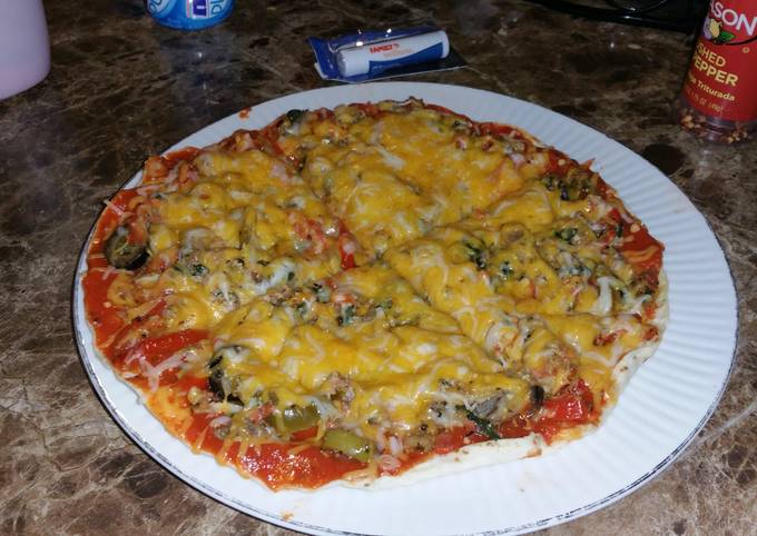 Recipe of Super Quick Homemade EZ Chezzy Taco Pizza 🍕