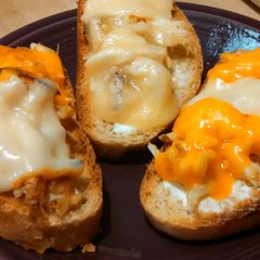 A picture of Open Faces Crab Sandwiches.