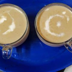 Cream of mushroom soup A picture of Cream of mushroom soup.