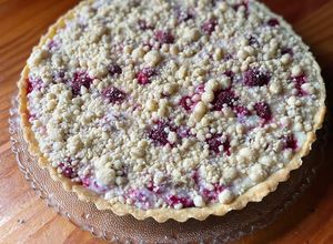 Una foto de Kuchen de frambuesa