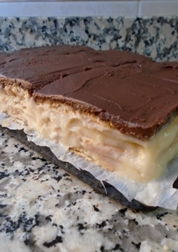 Una foto de Tarta de galletas o tarta de la abuela