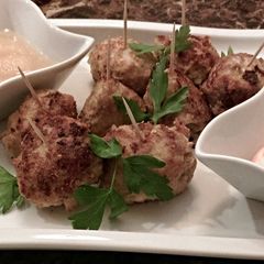 A picture of Pork, Apple and Couscous Meatballs.