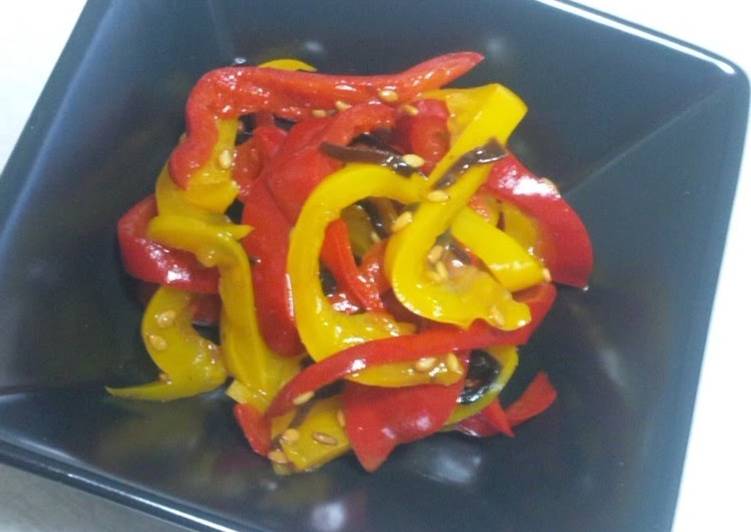 Step-by-Step Guide to Make Ultimate Microwaved Bell Pepper with Shio-kombu For Bentos