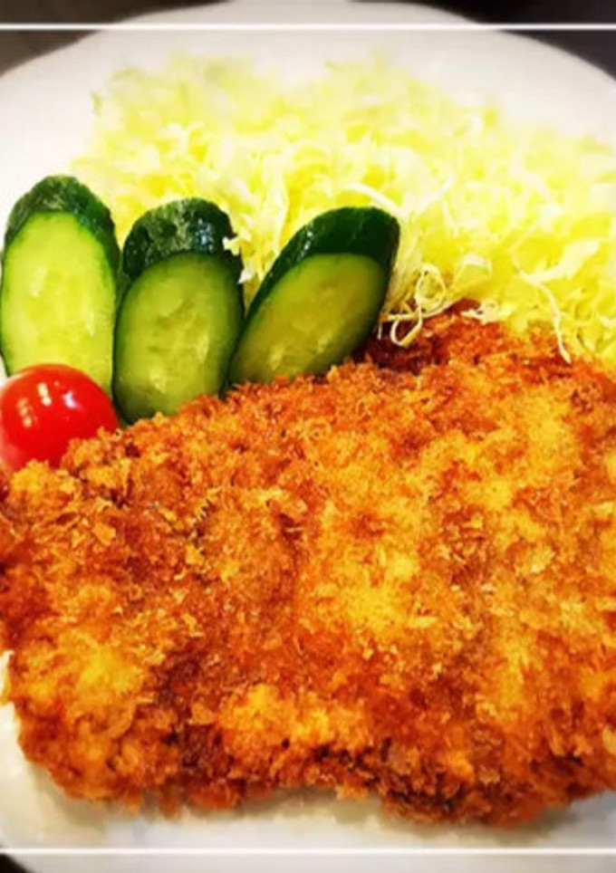 A picture of Cheese-Stuffed Pork Cutlets with Ginger Pork Slices.