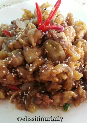 Foto resep Cumi Tepung Saus Lada Hitam