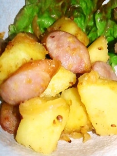 A picture of German Potato Salad with Sweet Potatoes.