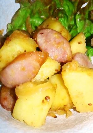 A picture of German Potato Salad with Sweet Potatoes.