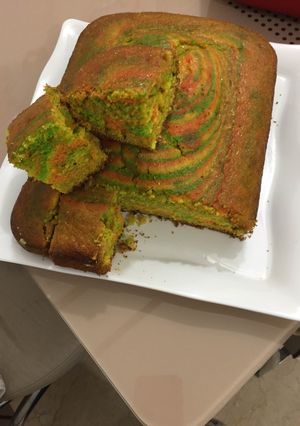 صورة لوصفة طريقة عمل كيكة الالوان الهشة