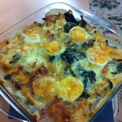 A picture of Brussels Sprout and Spinach Gratin.