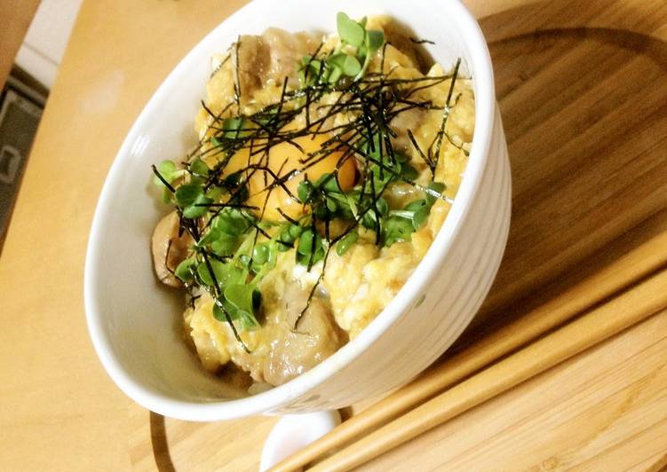 Step-by-Step Guide to Prepare Perfect ~Easy to Make~ Fluffy Chicken &amp; Egg Rice Bowl