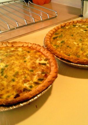 A picture of Laylah's Sausage and Peppers Quiche..