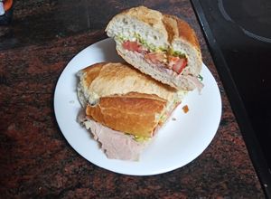 Foto principal de Bocadillo vegetal con pata asada y mayonesa