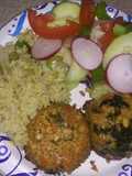Cupcake de pollo con vegetales