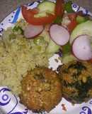 Cupcake de pollo con vegetales