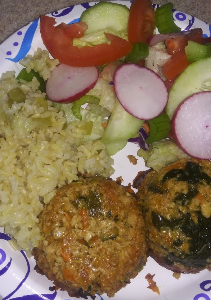 Una foto de Cupcake de pollo con vegetales