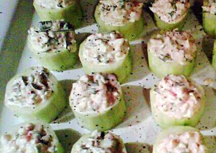 Shrimp Salad Cucumber Cups