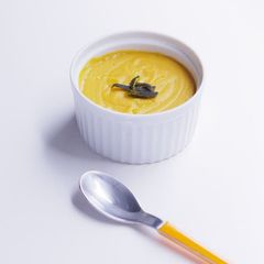 A picture of Kabocha Squash Pudding for Halloween.