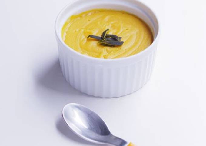 Kabocha Squash Pudding for Halloween