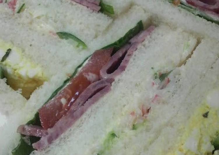 Recipe of Any-night-of-the-week The Cut Edges Are The Key: Beautiful Sandwiches