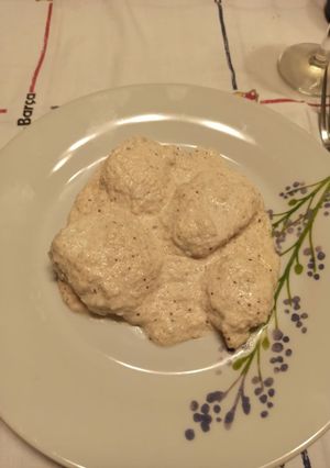 Una foto de Solomillo a la crema de almendras fileteadas
