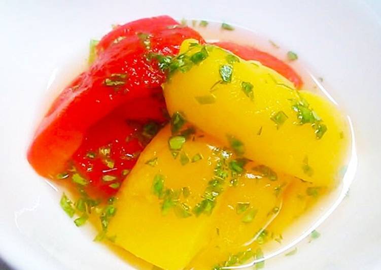 Simple Way to Prepare Favorite Colorful Marinated Bell Peppers