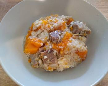 Easy Recipe  OnePot Pork Ribs Pumpkin Rice Savory Delicious