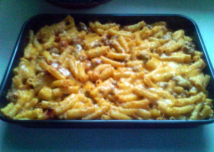 Recipe: Appetizing bacon cheeseburger pasta