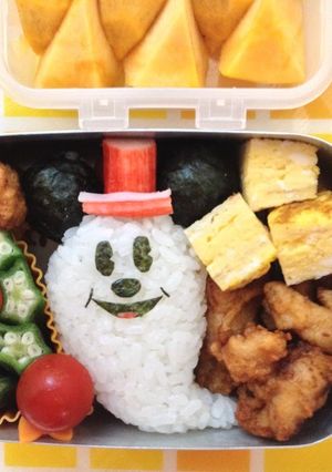 A picture of A Bento for a Kindergartener (Halloween Mickey Mouse).