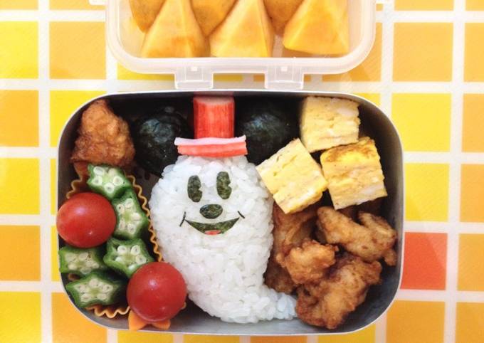 Simple Way to Make Any-night-of-the-week A Bento for a Kindergartener
(Halloween Mickey Mouse)