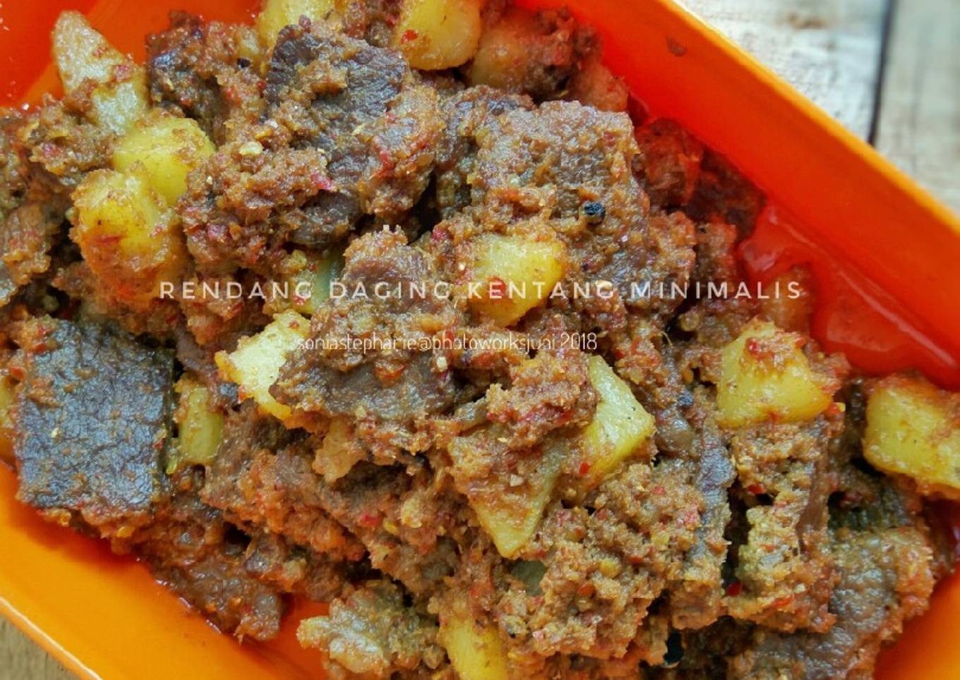 Rendang Daging Kentang Minimalis, ala jawa