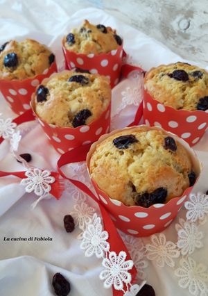 Foto di Muffin cioccolato bianco e mirtilli rossi