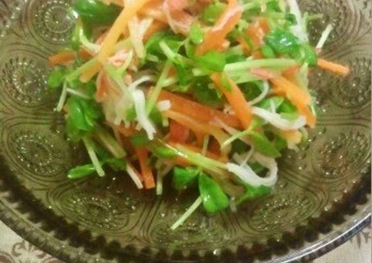 Recipe: Appetizing Pea Sprout &amp; Carrot Salad