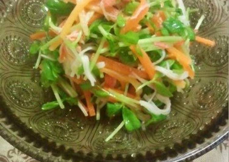 Steps to Prepare Quick Pea Sprout &amp; Carrot Salad