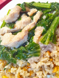 Foto resep Nasi Siram Ayam Cah Sawi