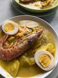 Guisado de pescado con mariscos, mi bouillabaisse o bullabesa, en olla rápida!
