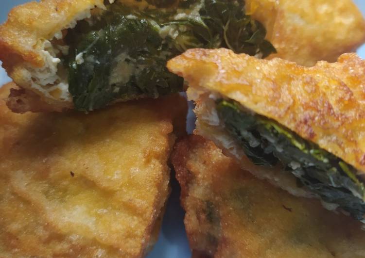 Resep Tahu isi daun singkong ebi Anti Gagal