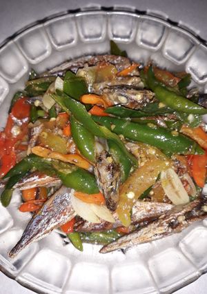 Foto resep Tumis ikan asin cue cabe ijo