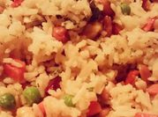 A picture of fried rice indian style