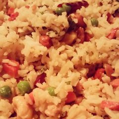 A picture of Indian-Style Vegetarian Fried Rice.