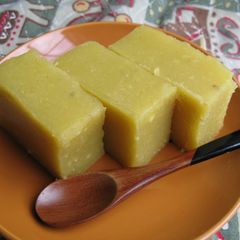A picture of Sweet Potato Yokan Hardened with Gelatin.