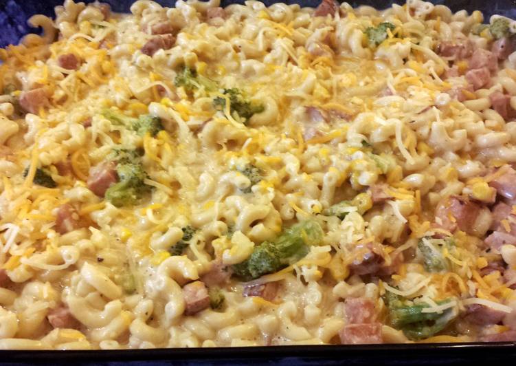 Simple Way to Make Perfect Cheesy Ham Alfredo Casserole