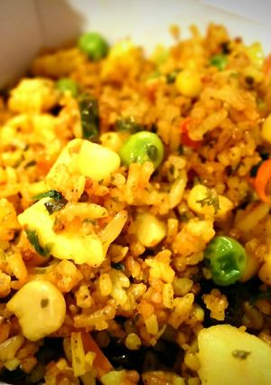 A picture of Easy Kedgeree with an American twist.