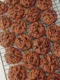 (Sourdough Discard) Double Choco Flax-Egg Cookies