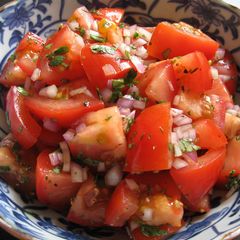 A picture of Helen’s Tomato Salad.