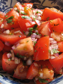 A picture of Helen’s Tomato Salad.